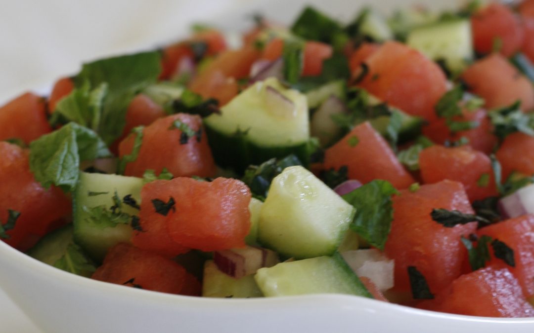 A Creative Cucumber Salad Recipe with Watermelon!